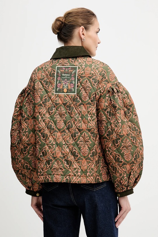 Odzież Barbour kurtka x Farm Rio LQU1869 zielony