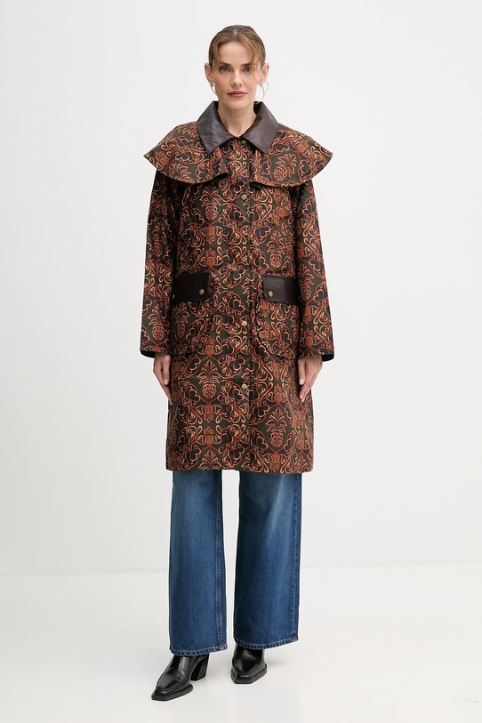 Barbour płaszcz x Farm Rio bez kaptura pomarańczowy LWX1503