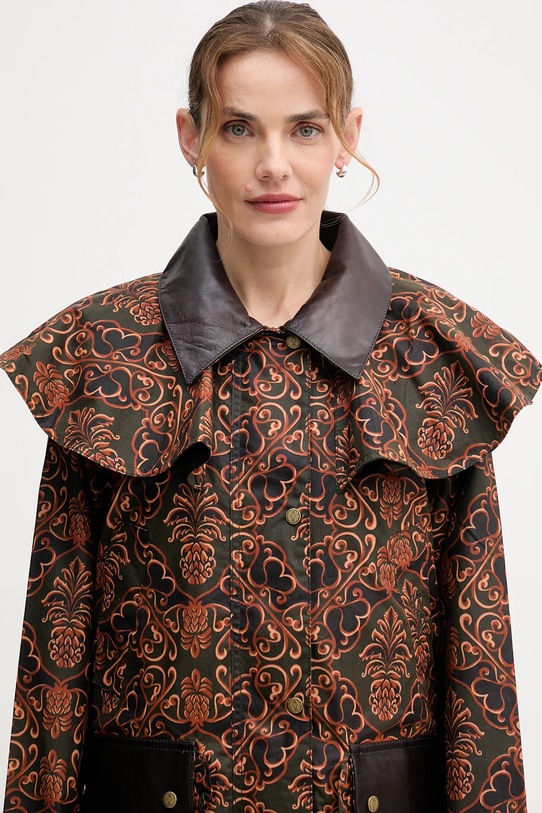 Barbour płaszcz x Farm Rio LWX1503 pomarańczowy