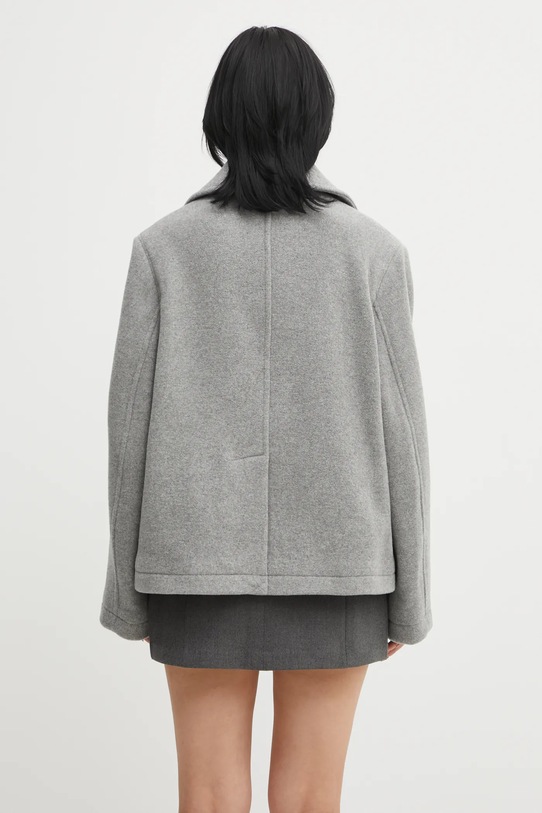 Oblečenie Kabát s prímesou vlny Lacoste BF5309 sivá