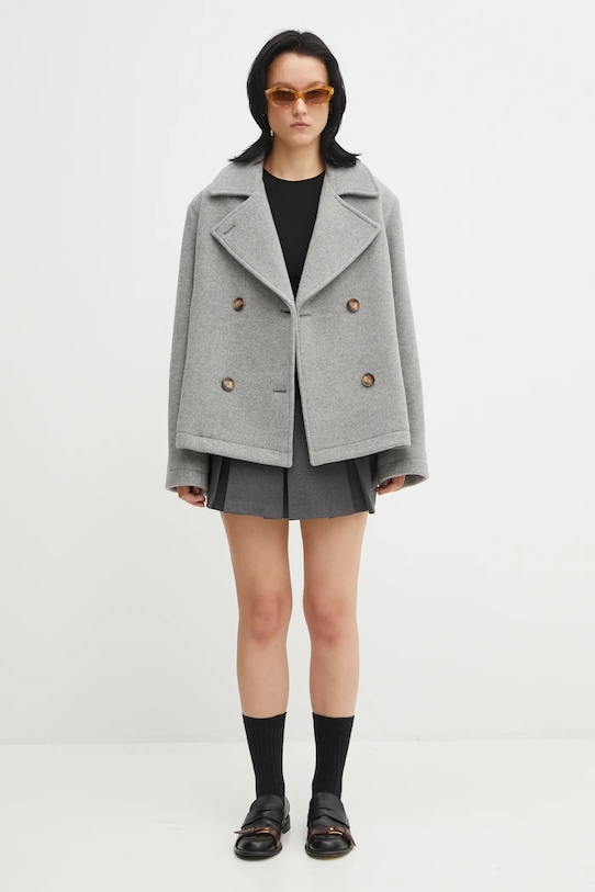 Lacoste płaszcz z dodatkiem wełny BF5309