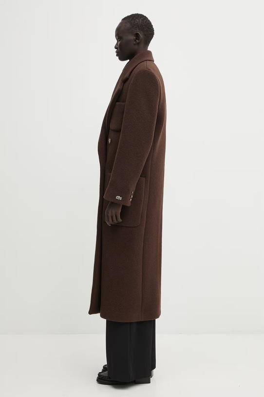 Lacoste wool coat BF5306 brown AW25