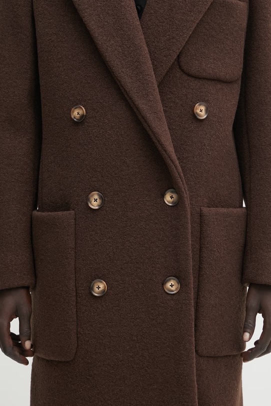 Lacoste wool coat brown BF5306