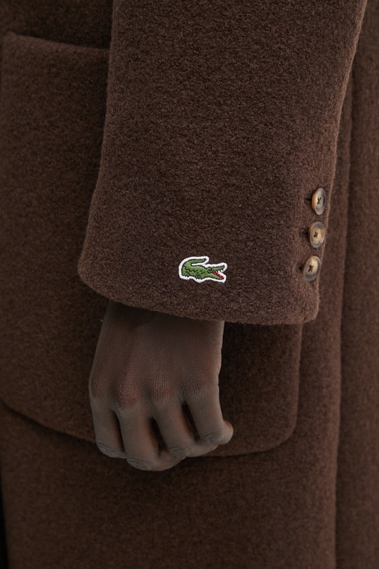 Lacoste wool coat BF5306 brown