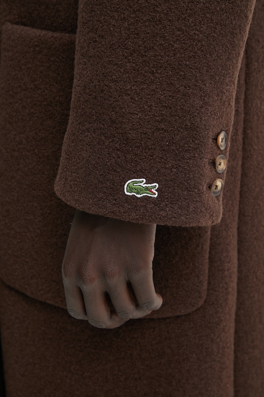 Lacoste wool coat BF5306 brown