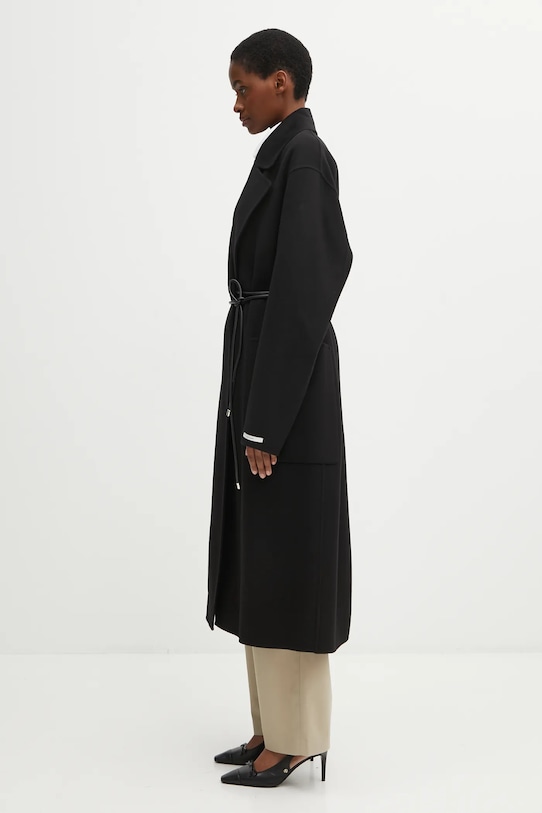 Sportmax palton de lână ABATE 2522016031600 negru AW25