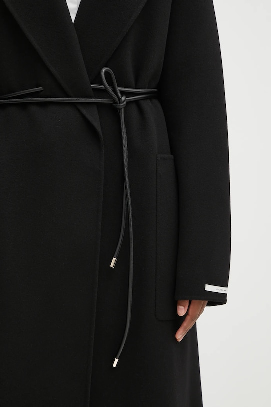 Sportmax palton de lână ABATE negru 2522016031600