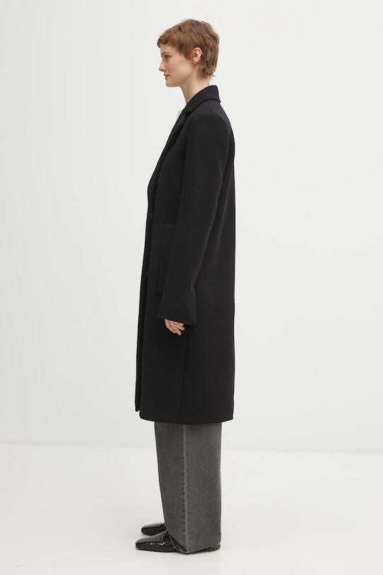 Вълнено палто Sportmax ALA 2522016042600 черен AW25