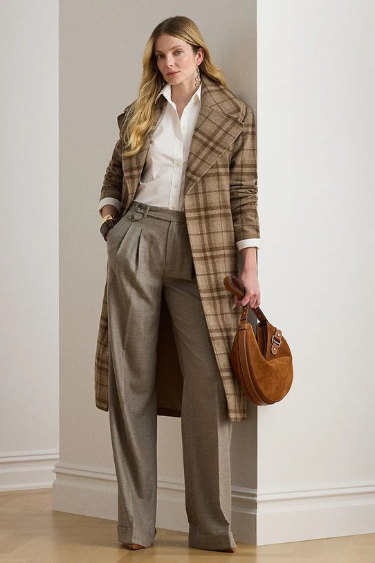 Пальто з додаванням вовни Lauren Ralph Lauren з підкладкою коричневий 200979580