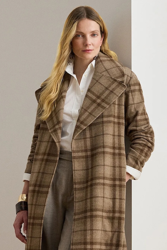 Одяг Пальто з додаванням вовни Lauren Ralph Lauren 200979580 коричневий