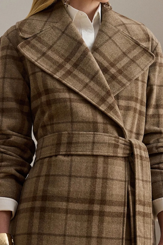 Пальто з додаванням вовни Lauren Ralph Lauren 200979580 коричневий