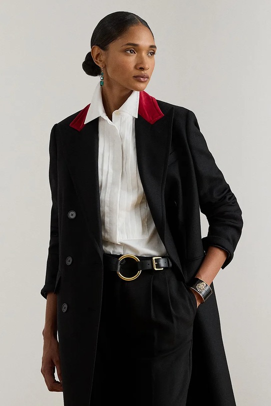 Odzież Lauren Ralph Lauren płaszcz wełniany 200979935 czarny