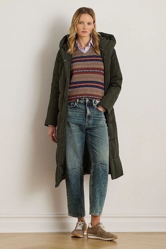 Lauren Ralph Lauren kurtka bez kaptura zielony 297P04090