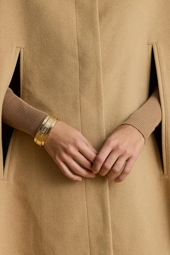 Lauren Ralph Lauren płaszcz z dodatkiem wełny 297P04145 beżowy