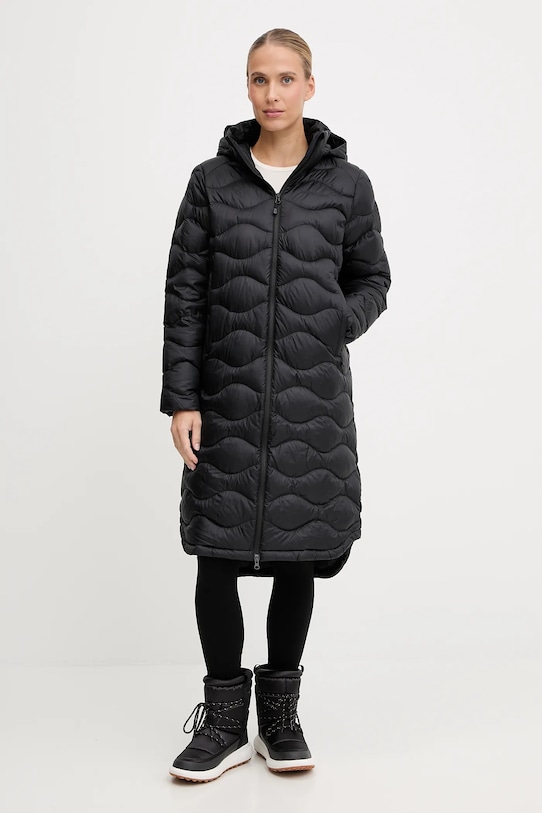 Пухова куртка Peak Performance HELIUM з капюшоном чорний G79850