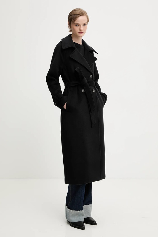 Odzież Abercrombie & Fitch płaszcz KI144.5191.900 czarny