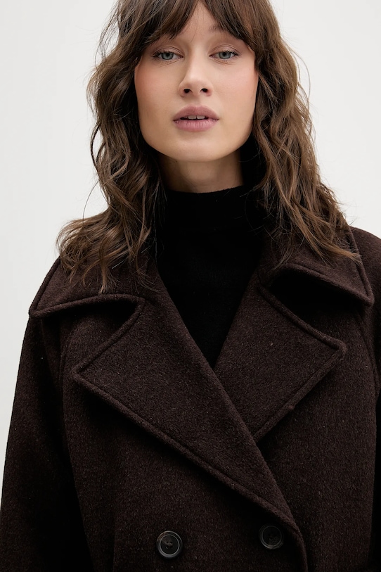 Abercrombie & Fitch haină cu lână maro KI144.5193.480