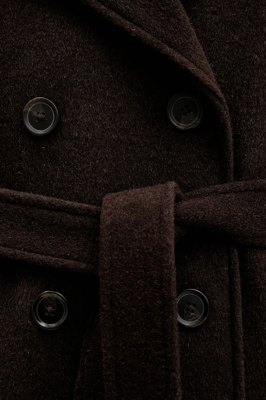 Abercrombie & Fitch haină cu lână KI144.5193.480 maro