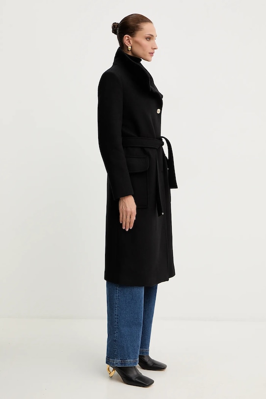 Morgan płaszcz z dodatkiem wełny GALOUA czarny NC25