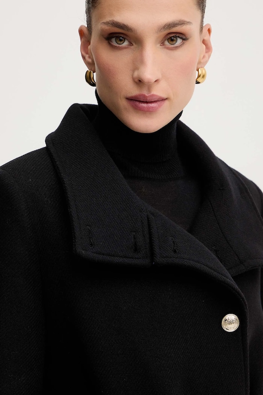 Morgan płaszcz z dodatkiem wełny czarny GALOUA