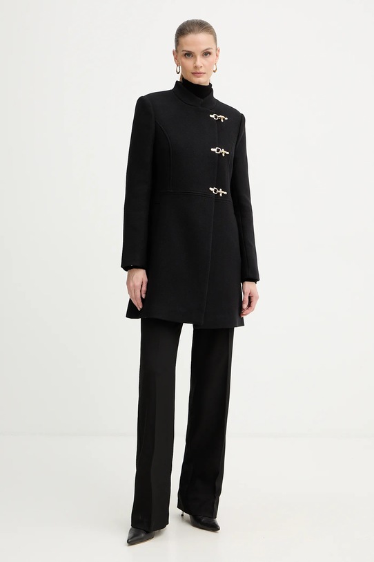 Morgan płaszcz z dodatkiem wełny GCLIPE czarny SS26