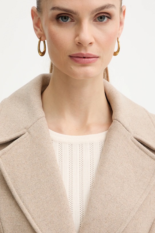 Morgan płaszcz z dodatkiem wełny GPEAKS beżowy