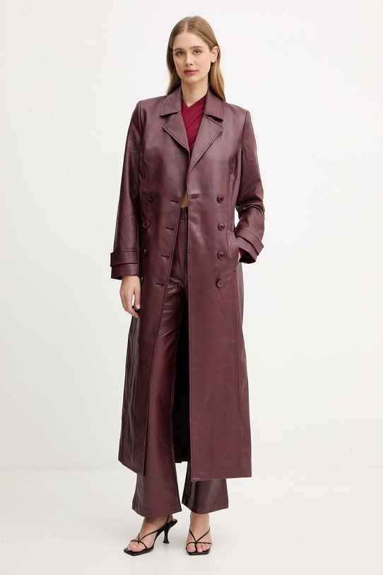 Bardot płaszcz 59899JB4 bordowy AW25