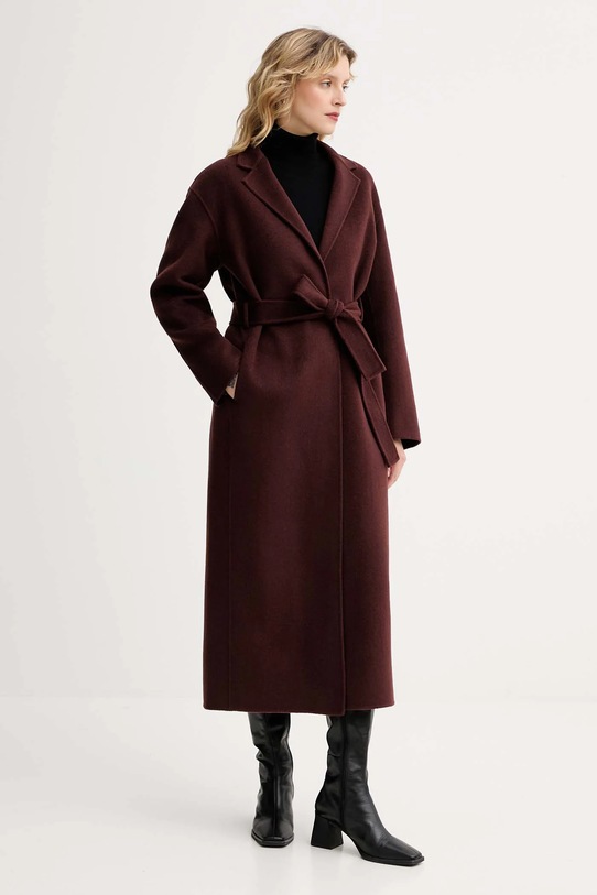 Шерстяное пальто Filippa K 32512.FK коричневый AW25
