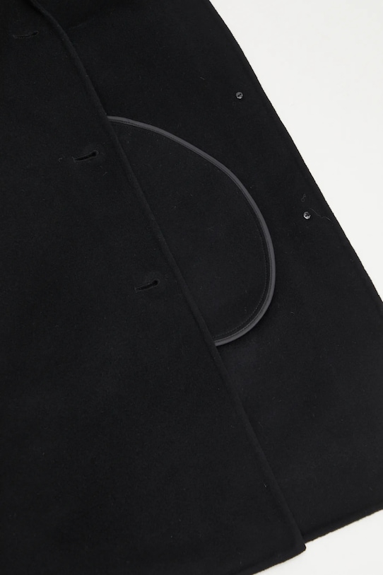 Вълнено палто Maison Kitsuné Doubleface PW02211WQ4067 черен