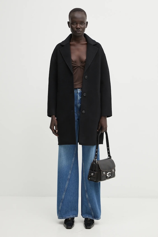 Вълнено палто Maison Kitsuné Doubleface PW02211WQ4067