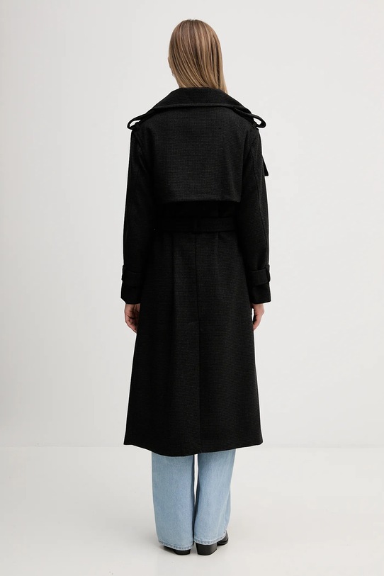 Odzież Sisley płaszcz z dodatkiem wełny 224YLN06A szary