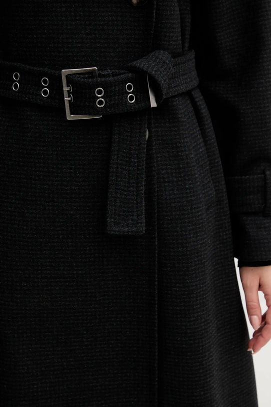 Sisley płaszcz z dodatkiem wełny 224YLN06A szary