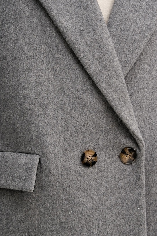 Sisley płaszcz z dodatkiem wełny 2LAJLN06J szary