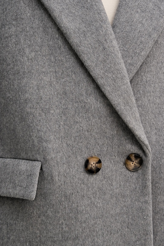 Sisley płaszcz z dodatkiem wełny 2LAJLN06J szary