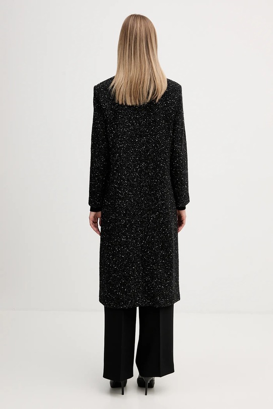 Odzież Sisley płaszcz z dodatkiem wełny 2YABLN06D czarny