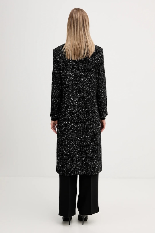 Odzież Sisley płaszcz z dodatkiem wełny 2YABLN06D czarny