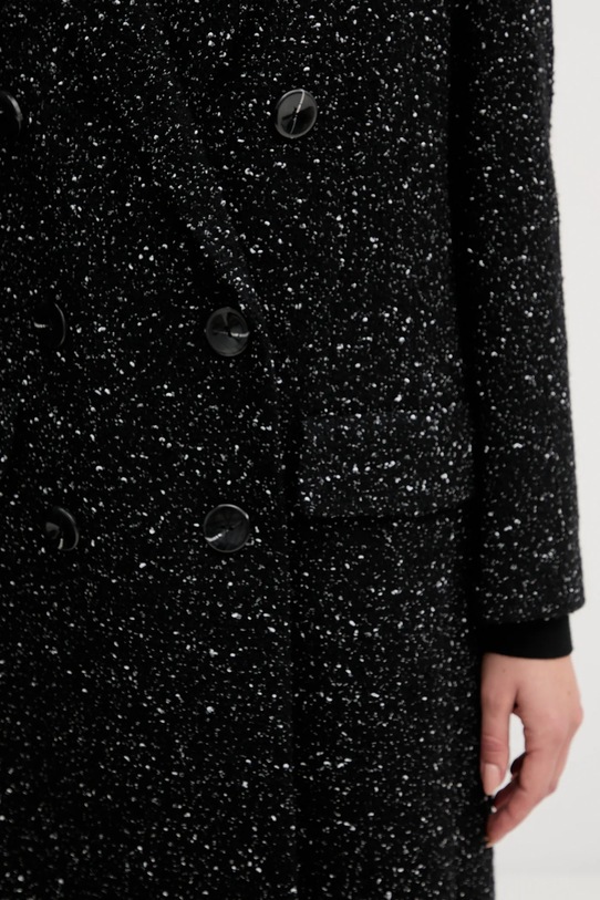 Sisley płaszcz z dodatkiem wełny 2YABLN06D czarny