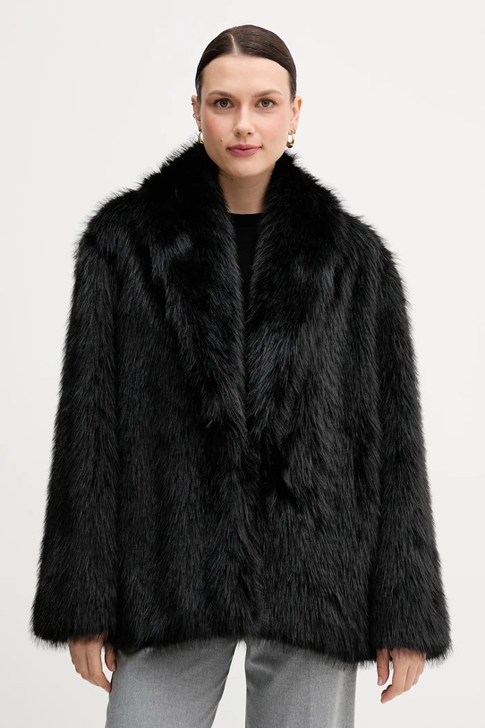 Sandro Ferrone płaszcz bez kaptura czarny S15YBFGENNY