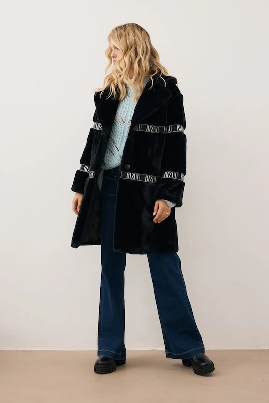 Odzież Bizuu płaszcz FLORENCE FLORENCE.CZARNY.AW25 czarny