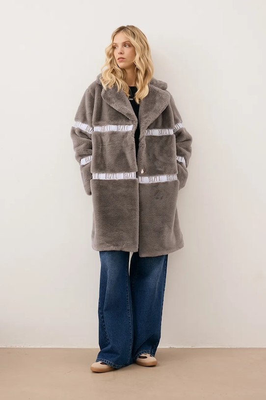 Bizuu płaszcz FLORENCE bez kaptura brązowy FLORENCE.TAUPE