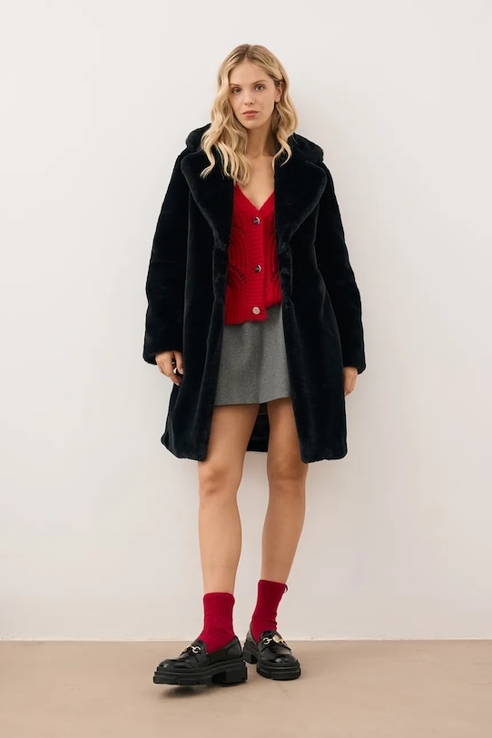 Bizuu płaszcz ROMA bez kaptura czarny ROMA.CZARNY.AW25