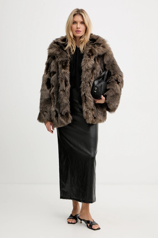 Haveone płaszcz KMA.P042 brązowy AW25