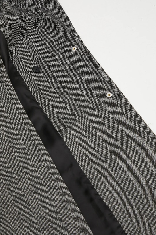 Fiorucci haină cu lână Herringbone Maxi negru W25FWOCO001PL01GY01