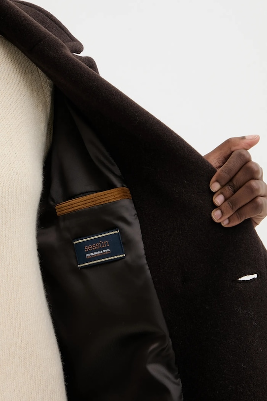 Sessun płaszcz z dodatkiem wełny 24112025