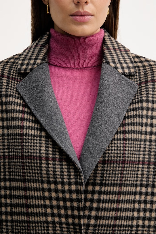 Joseph Ribkoff płaszcz z dodatkiem wełny beżowy 253946