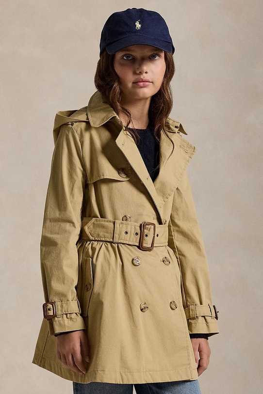 Polo Ralph Lauren trencz bawełniany dziecięcy 313915796001 beżowy