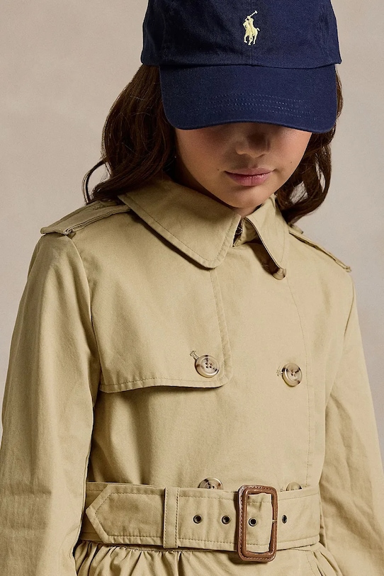 Дитячий бавовняний тренч Polo Ralph Lauren 313915796001 бежевий