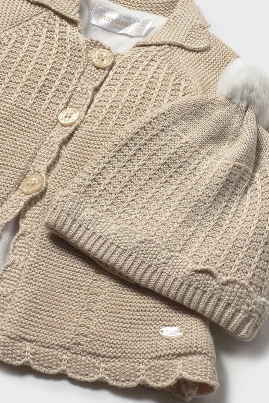 Девочка Детское пальто Mayoral Newborn 2412.2B.Newborn.9BYA бежевый