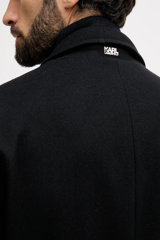 Karl Lagerfeld palton din lână 554750.455730 negru