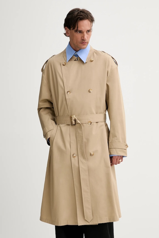 Les Deux trencz bawełniany Miles 1000142 beżowy AW25